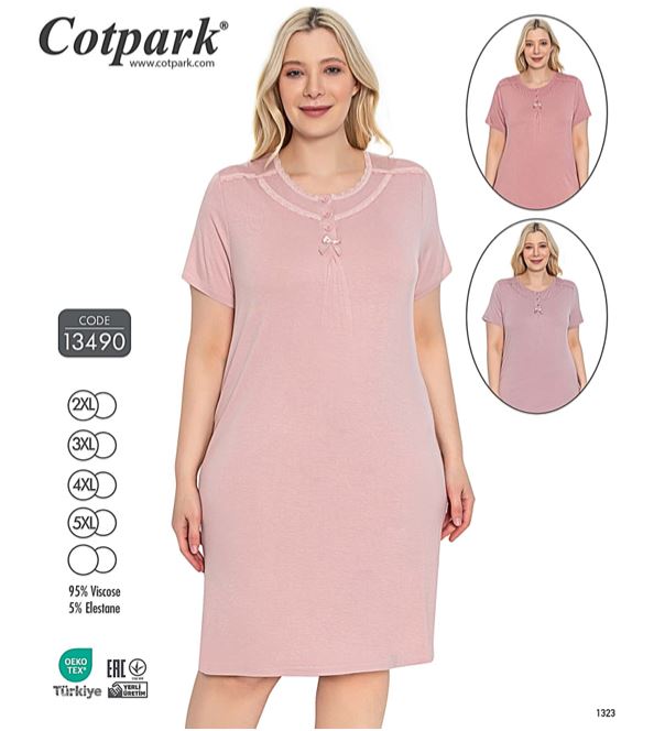 Naktskrekls "Cotpark" Viscose Art. 13490 2XL-5XL