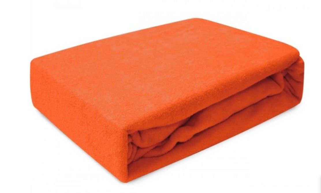 Простыня на резинке Махровая 200x220 (Oranža)