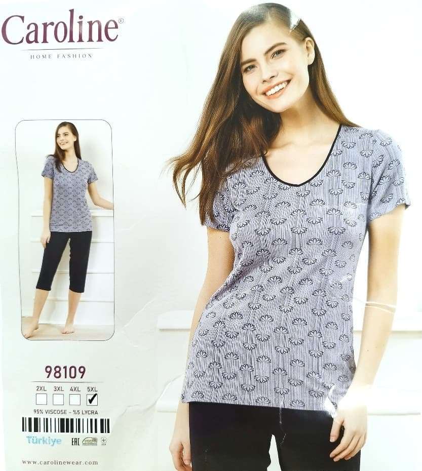 Pidžama "Caroline"ar kapri. Viscose  Art. 98109 2XL-5XL