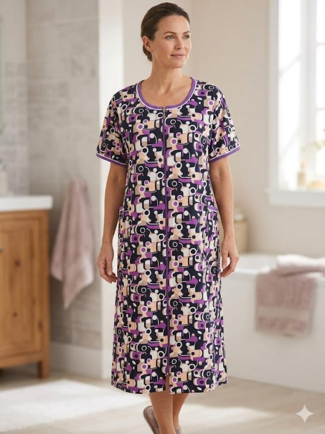 Халат женский (XL-4XL)  Art. 1230 SINSITA  (3XL, Violeta)