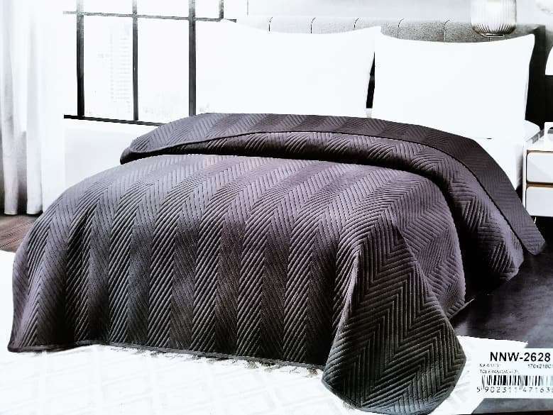 Покрывало VELUR (Cotton World) 170x210 (Melna)