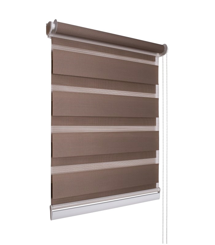 Rullo žalūzijas DIENA-NAKTS, Ø25 mm, kafijas krāsa, 03