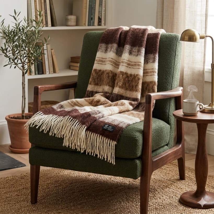 Плед Alpaka Klippan Saule 170x210, 40% альпака, 60% новозеландская шерсть 