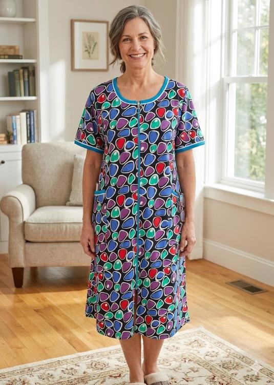 Халат женский (XL-6XL)  Art. 1230 SINSITA (микс расцветок)