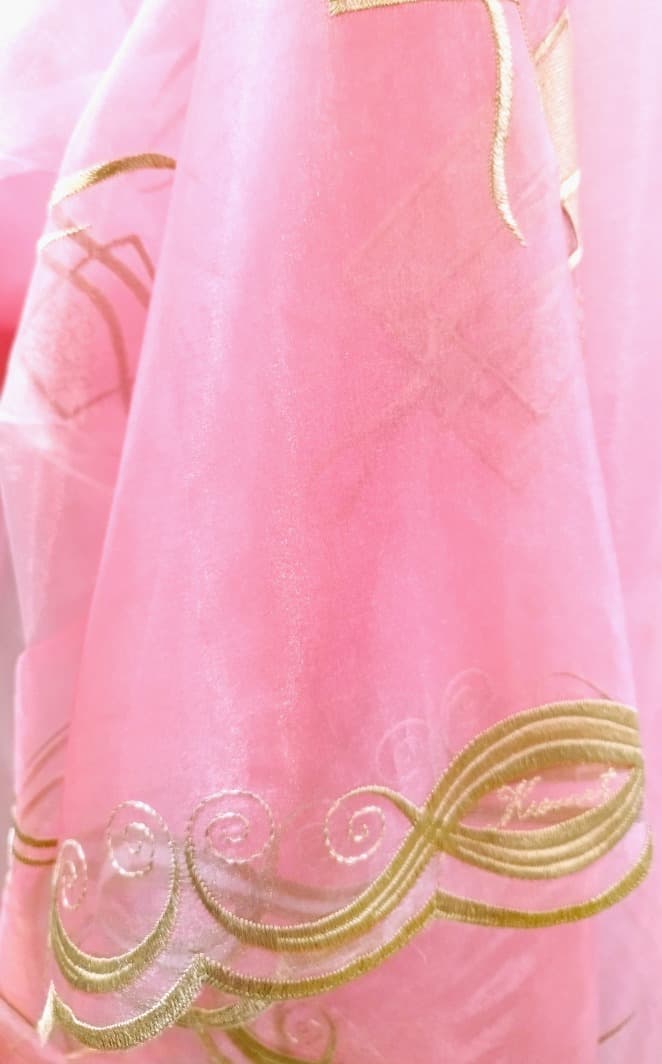 0692--Dienas aizkari Organza, Rozā krāsa (h. 2,40 x 2,30 m.)