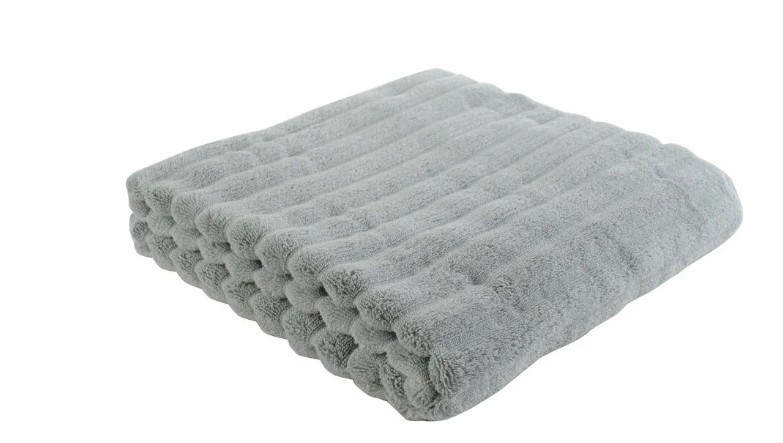 Dvielis Mikrofibra Reljefs 70x140 (Pelēka)