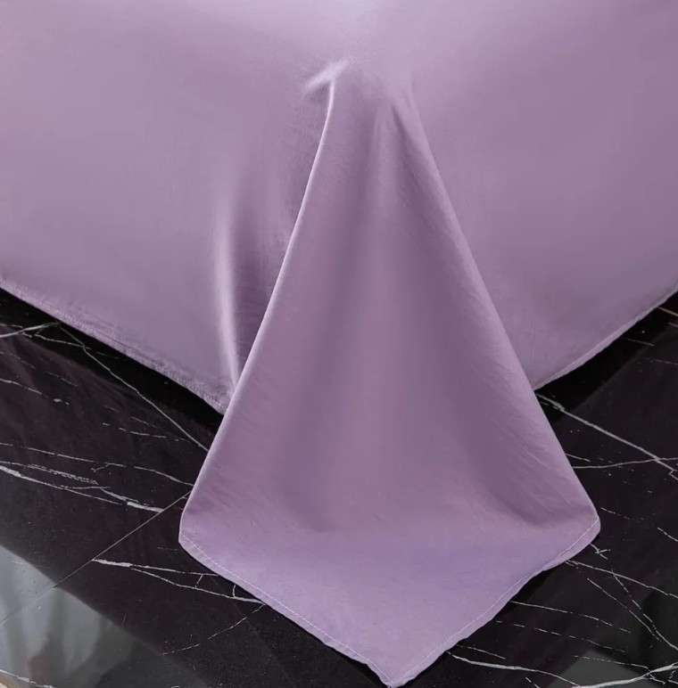 Vienkrāsains Gultas veļas komplekts ar uzrakstu (Cotton World) 200x220