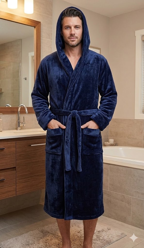 Халат Мужской  Bamboo с капюшоном (xl-3xl) Soft show Soft show/Angora (2XL, Zila)