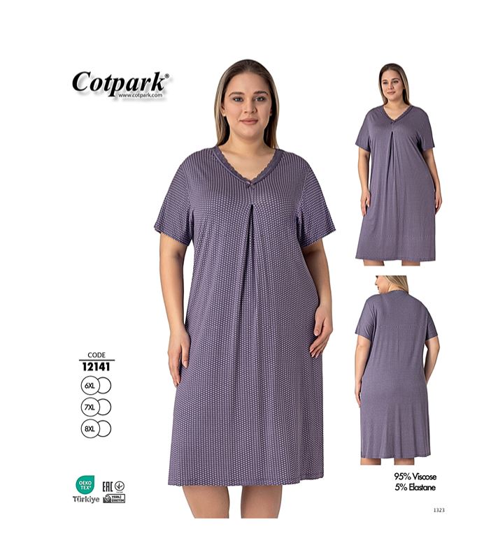 Naktskrekls "Cotpark" Viscose Art. 12141 6XL-8XL