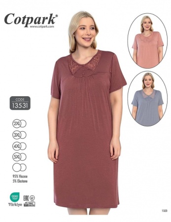 Naktskrekls "Cotpark" Viscose Art. 13531 2XL-5XL
