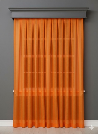 2979--Dienas aizkaru audums Kaprons Oranža krāsa