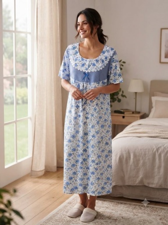 Naktskrekls ( 3XL-4XL)   "Sentina" Art. 0158  kokvilnas ar piedurknēm