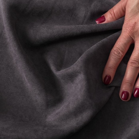 3042--Nakts aizkaru audums Soft, tumši pelēka krāsa