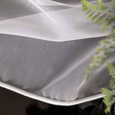 3537--Dienas aizkaru audums Bamboo Balta krāsa
