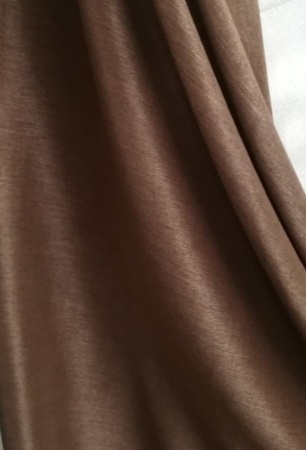 2853--Nakts aizkaru audums SOFT divpusējs šokolādes krāsa