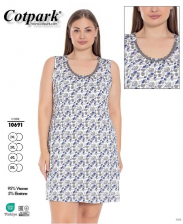 Ночная рубашка "Cotpark" Viscose Art.  10691  2XL-5XL