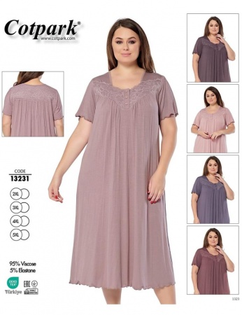 Naktskrekls "Cotpark" Viscose Art. 13231 2XL-5XL